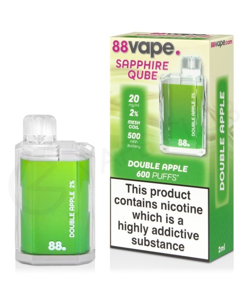 Double Apple 88Vape Sapphire Qube Disposable Vape