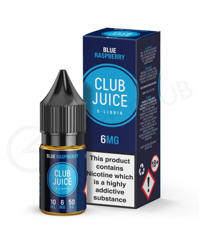 Blue Raspberry E-Liquid by Club Juice 50/50