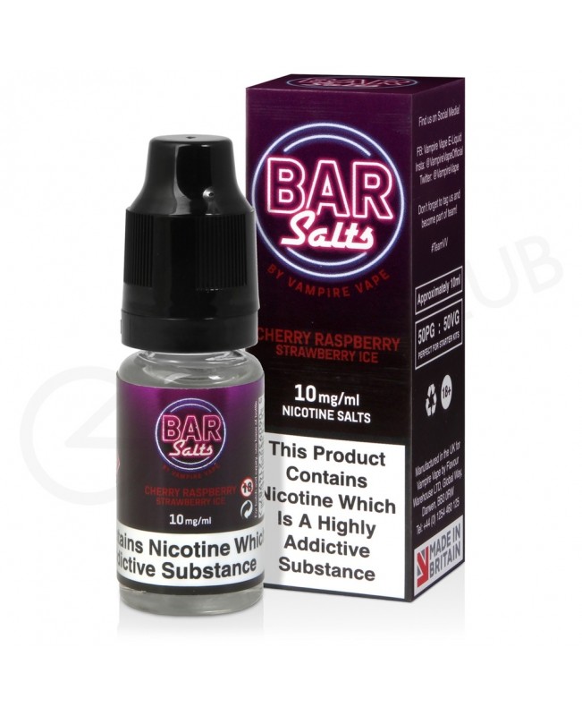 Cherry Raspberry Strawberry Ice Nic Salt E-Liquid by Bar Salts