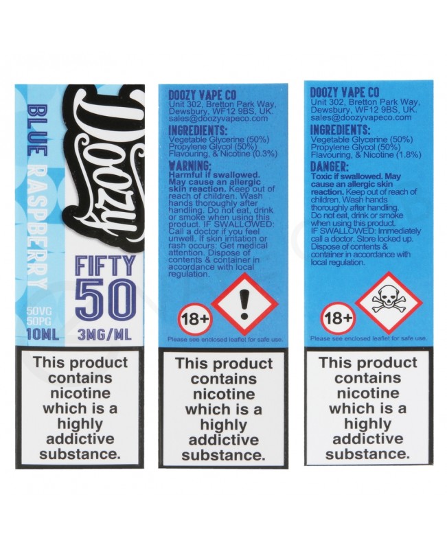 Blue Raspberry E-Liquid by Doozy Fifty 50