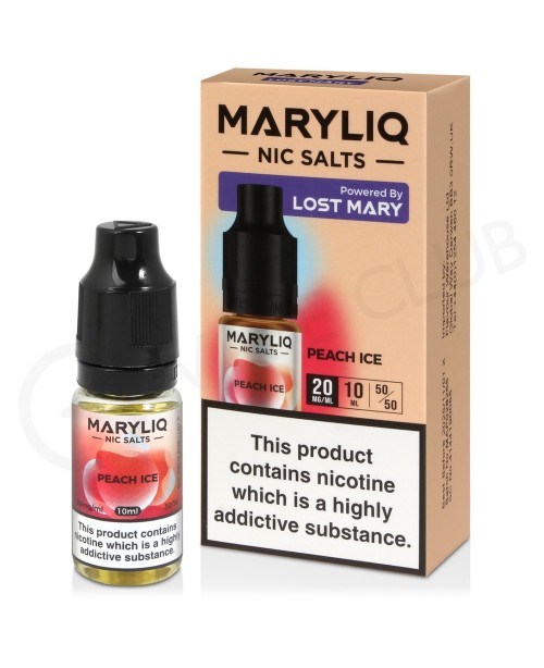 Peach Ice Nic Salt E-Liquid by Lost Mary Maryliq