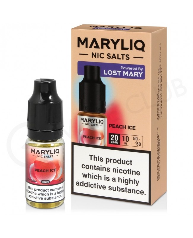 Peach Ice Nic Salt E-Liquid by Lost Mary Maryliq