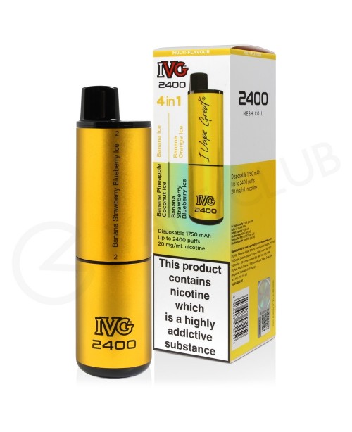 Banana Edition IVG 2400 Disposable  Vape Banana Edition IVG 2400 Disposable  Vape