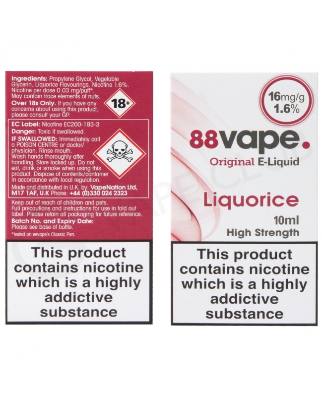 Liquorice E-Liquid by 88Vape