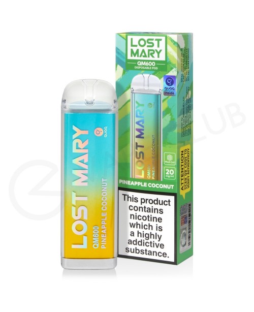 Pineapple Coconut Lost Mary QM600 Disposable Vape Pineapple Coconut Lost Mary QM600 Disposable Vape