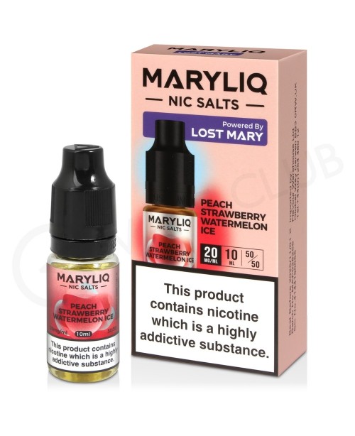 Peach Strawberry Watermelon Ice Nic Salt E-Liquid ...