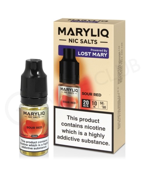 Sour Red Nic Salt E-Liquid by Lost Mary Maryliq