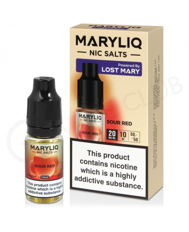 Sour Red Nic Salt E-Liquid by Lost Mary Maryliq
