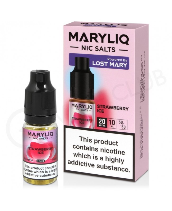 Strawberry Ice Nic Salt E-Liquid by Lost Mary Maryliq