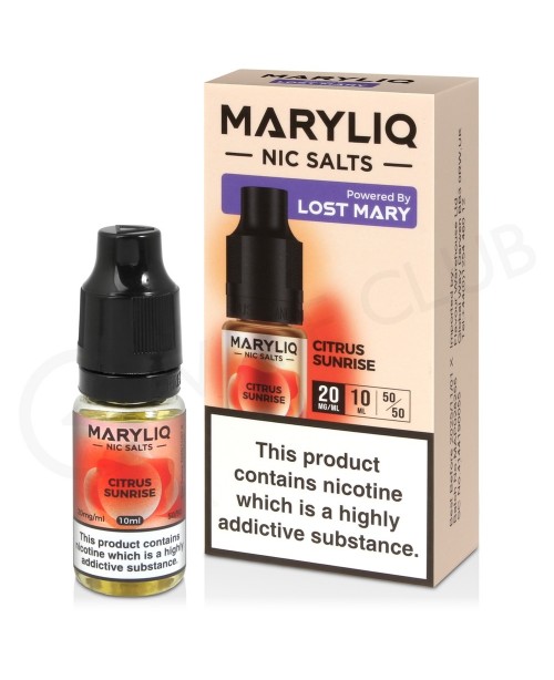 Citrus Sunrise Nic Salt E-Liquid by Lost Mary Mary...