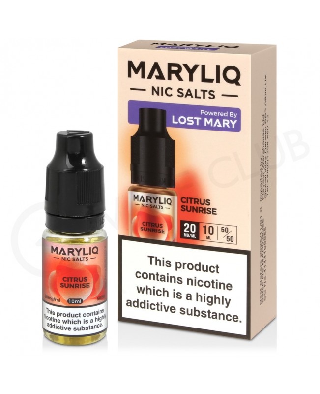 Citrus Sunrise Nic Salt E-Liquid by Lost Mary Maryliq