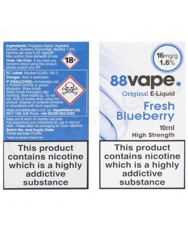 Fresh Blueberry E-Liquid by 88Vape