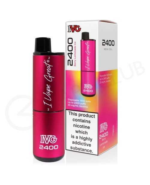 Berry Lemonade Ice IVG 2400 Disposable Vape Berry Lemonade Ice IVG 2400 Disposable Vape