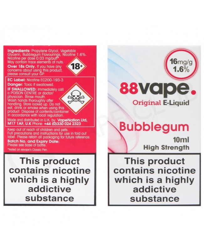 Bubblegum E-Liquid by 88Vape