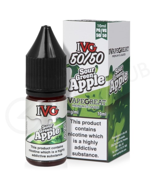 Sour Green Apple E-Liquid by IVG 50/50