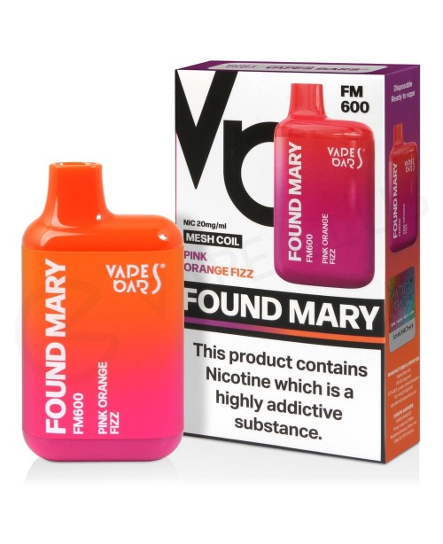 Pink Orange Fizz Vapes Bars Found Mary Disposable ...