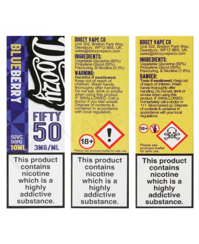 Blueberry E-Liquid by Doozy Fifty 50