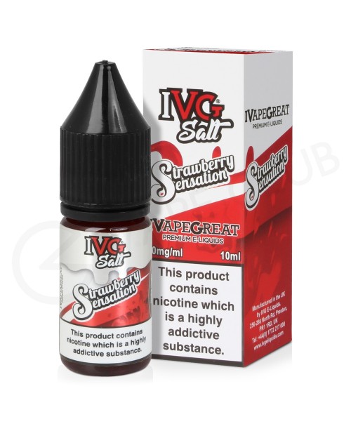 Strawberry Sensation Nic Salt E-Liquid by IVG