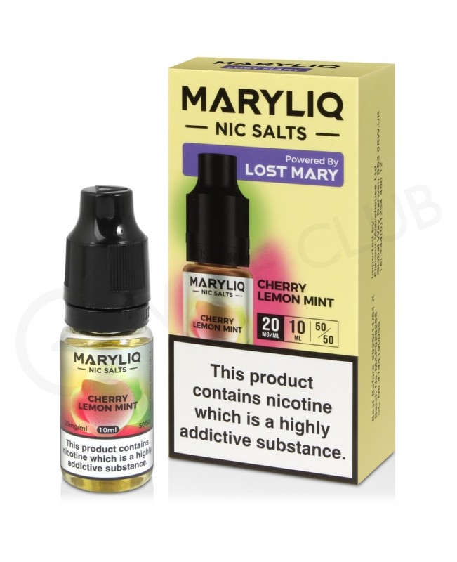 Cherry Lemon Mint Nic Salt E-Liquid by Lost Mary Maryliq