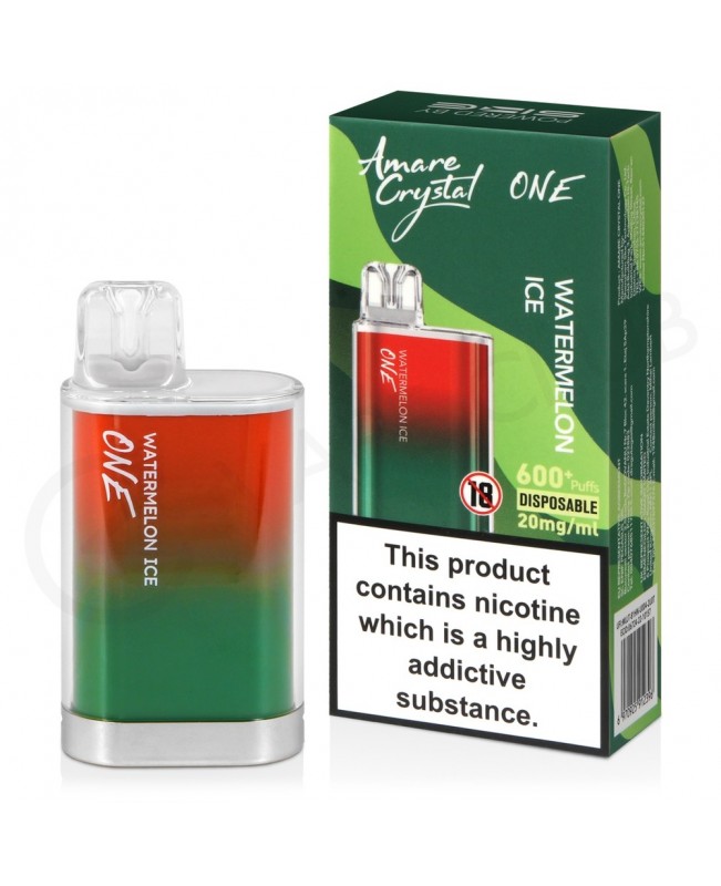 Watermelon Ice Amare Crystal One Disposable Vape Watermelon Ice Amare Crystal One Disposable Vape