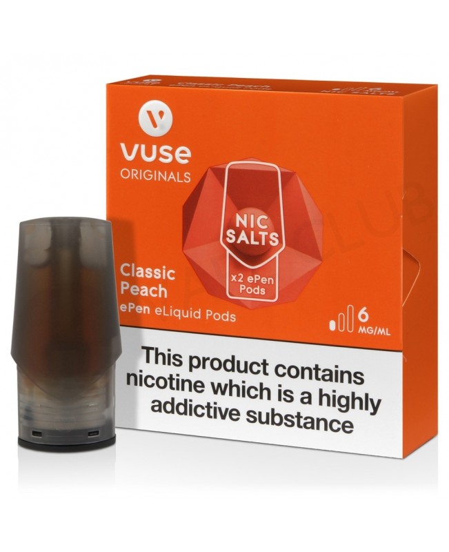 Classic Peach ePen Nic Salt Prefilled Pod by Vuse