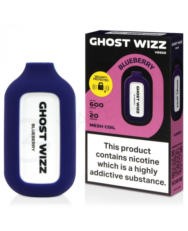 Blueberry Vapes Bars Ghost Wizz Disposable Vape