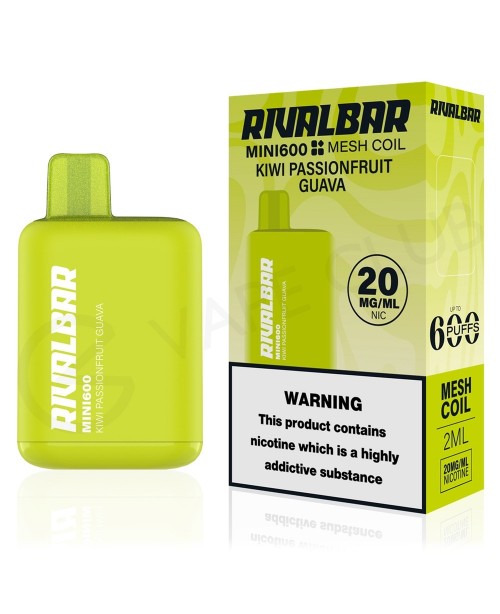 Kiwi Passionfruit Guava Rival Bar Mini 600 Disposa...