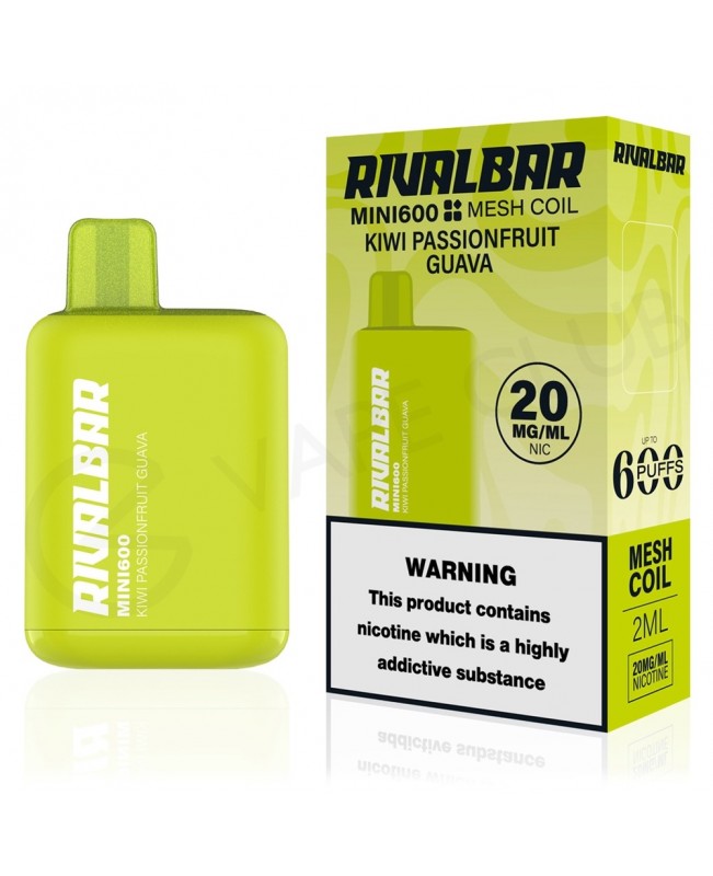 Kiwi Passionfruit Guava Rival Bar Mini 600 Disposable Vape