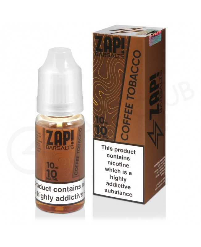 Coffee Tobacco Nic Salt E-Liquid by Zap Bar Salts