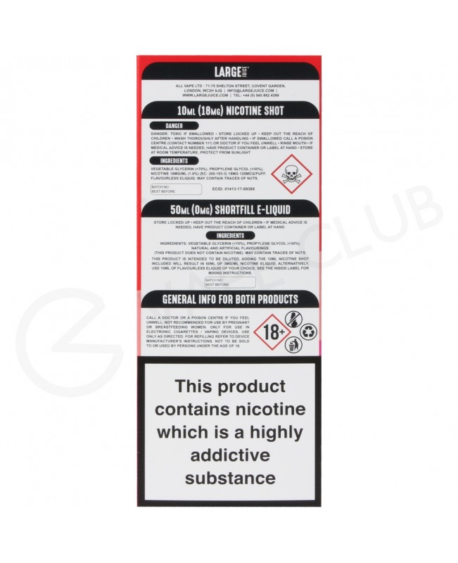 Creamy Strawbz Shortfill E-Liquid by 50 Large 50ml