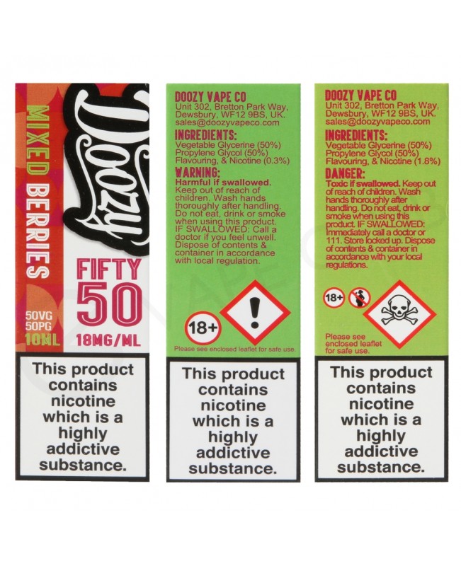 Mixed Berries E-Liquid by Doozy Fifty 50