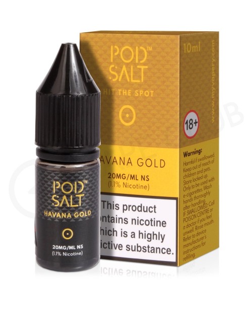 Havana Gold Nic Salt E-Liquid by Pod Salt