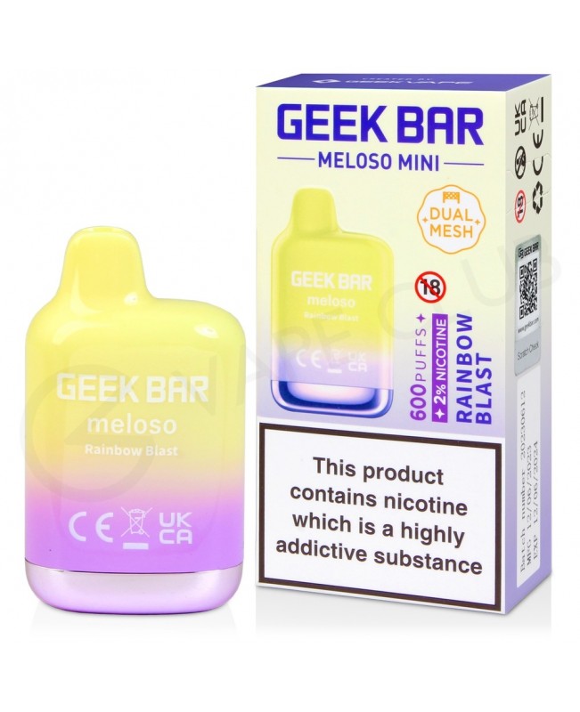 Rainbow Blast Geek Bar Meloso Mini Disposable Vape