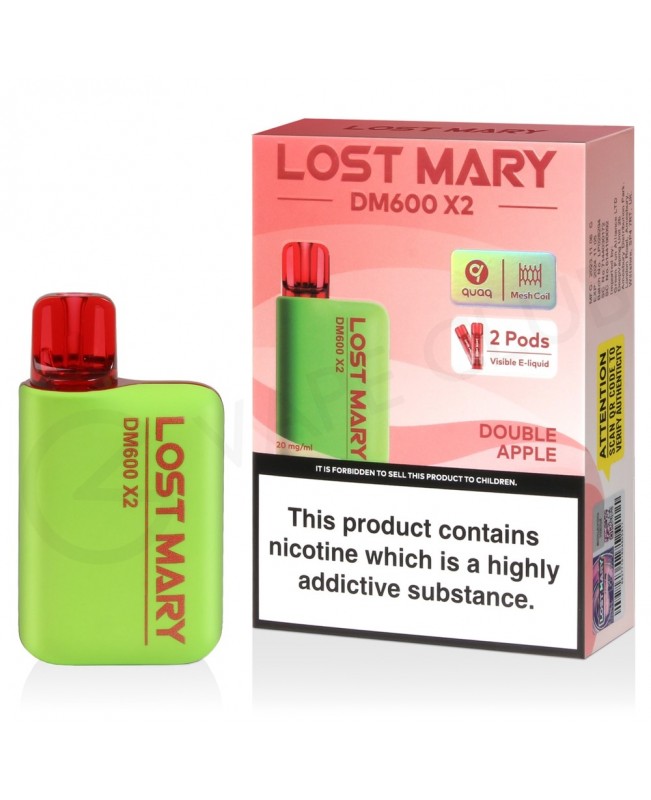 Double Apple Lost May DM600 X2 Disposable Vape