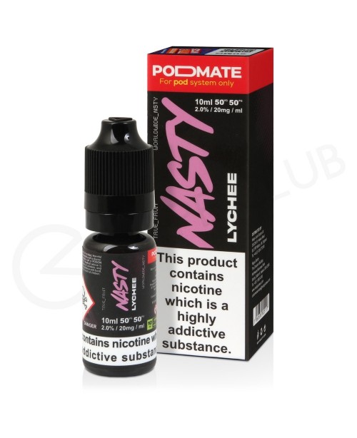 Lychee Podmate Nic Salt E-Liquid by Nasty Juice