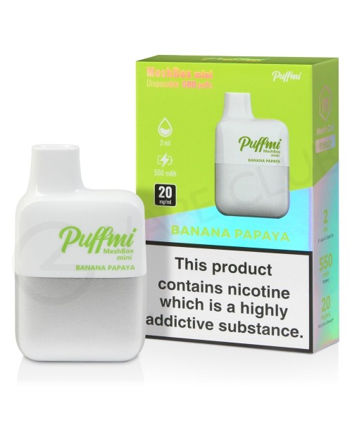 Banana Papaya Puffmi Meshbox Mini Disposable Vape Banana Papaya Puffmi Meshbox Mini Disposable Vape