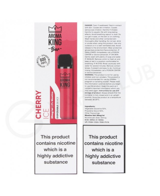Cherry Ice Aroma King Disposable Vape Cherry Ice Aroma King Disposable Vape