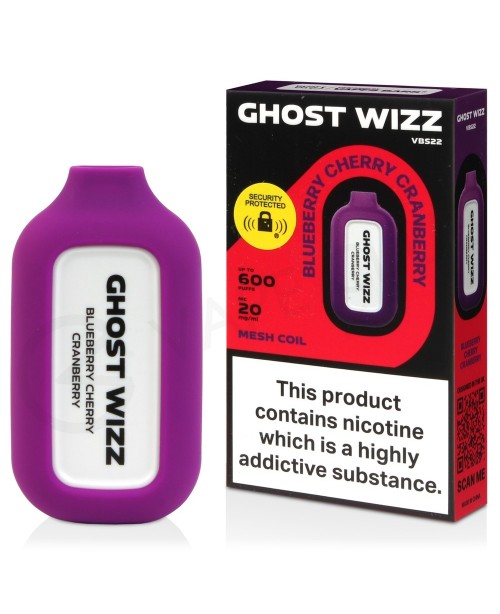 Blueberry Cherry Cranberry Vapes Bars Ghost Wizz D...