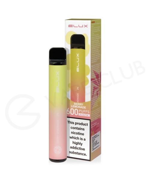 Berry Lemonade Elux Bar 600 Disposable Vape Berry Lemonade Elux Bar 600 Disposable Vape