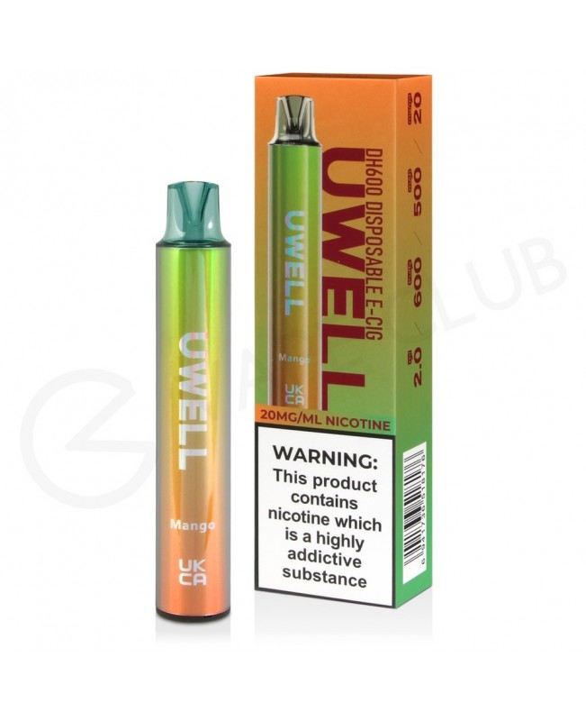 Mango Uwell DH600 Disposable Vape Mango Uwell DH600 Disposable Vape