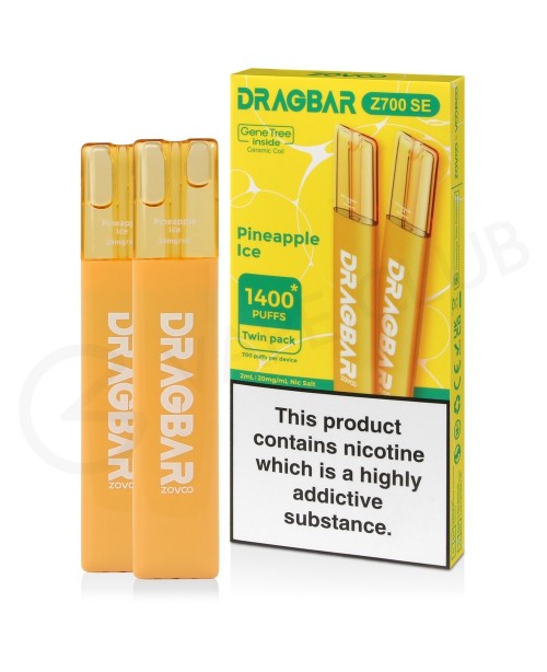Pineapple Ice Drag Bar Z700 SE Disposable Vape (2 ...