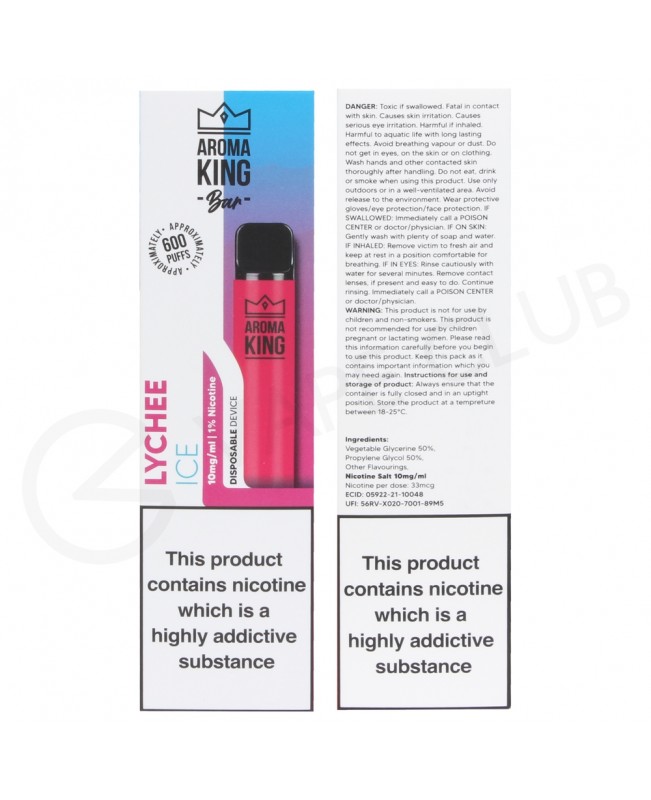 Lychee Ice Aroma King Disposable Vape Lychee Ice Aroma King Disposable Vape