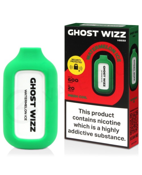 Watermelon Ice Vapes Bars Ghost Wizz Disposable Va...