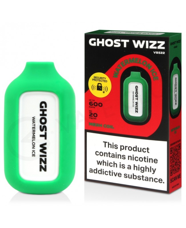 Watermelon Ice Vapes Bars Ghost Wizz Disposable Vape