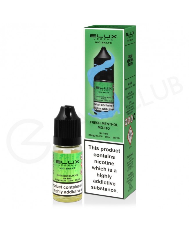 Fresh Menthol Mojito Nic Salt E-Liquid by Elux Salts