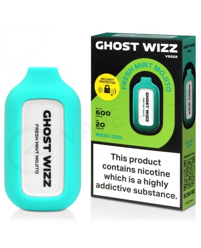 Fresh Mint Mojito Vapes Bars Ghost Wizz Disposable Vape