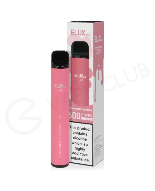 Strawberry Banana Elux Bar 600 Disposable Vape