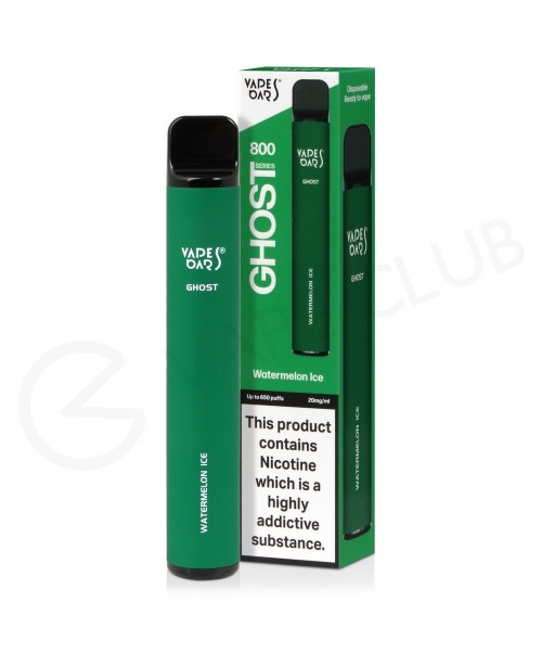 Watermelon Ice Vapes Bars Ghost 800 Disposable Vap...