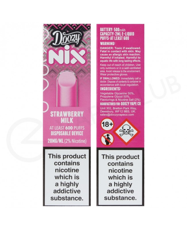 Strawberry Milk Doozy Nix Disposable Vape