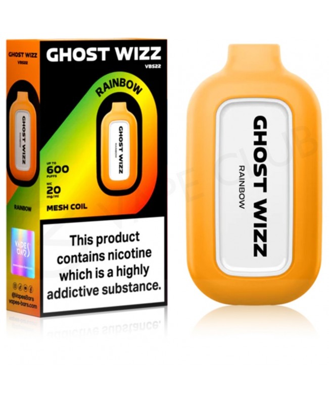 Rainbow Vapes Bars Ghost Wizz Disposable Vape